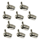 10pcs 1/4'' 6.35 Mm Mono Right Angle Flat Male Connector Solder Lugs