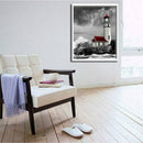 5D DIY Diamond Lighthouse Diamond Painting Cross Stitch Seaside House Round