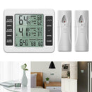 Wireless Digital Freezer Fridge Thermometer Indoor Audible Alarm w/ 2 Sensor