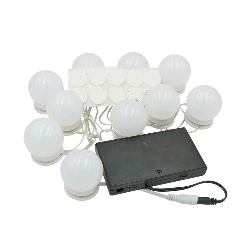 10x LED Makeup Mirror Light Bulb Kit Hollywood Style Vanity Dressing Table Lamp