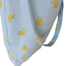 1Pc Banana Pattern Cotton Linen Shoulder Bag Shopping Beach Travel Tote Hand Bj