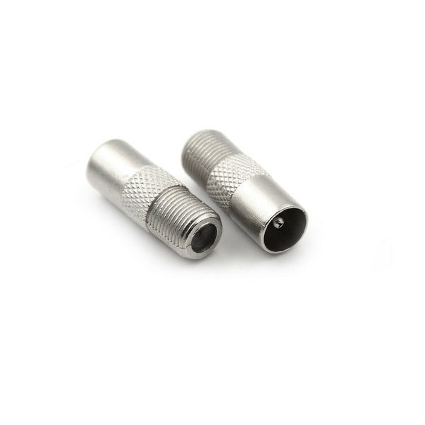 5PCS Coaxial Coax RF Adapter Connectors TV PAL Male Plug to "F" Female  Z