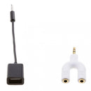 Universal 3.5mm Audio Adapter Connector And 3.5mm To Usb 2.0 M/F Converter