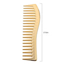 Electroplating Hairdressing Comb Hair Brush Large Wide Tooth Combs (Yellow) A