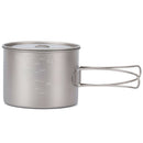 Titanium Outdoor Cup Titanium Water Mug Cup With Lid Handle Outdoor Camping