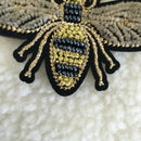 Handmade Bead Bee Beaded Patch For Clothing Sew On Beading Applique Clothes A1Z8