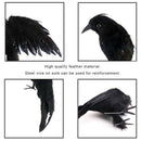 Halloween Crows, 3-Style Realistic Handmade Crow with Glass Bird's Nest, Bl