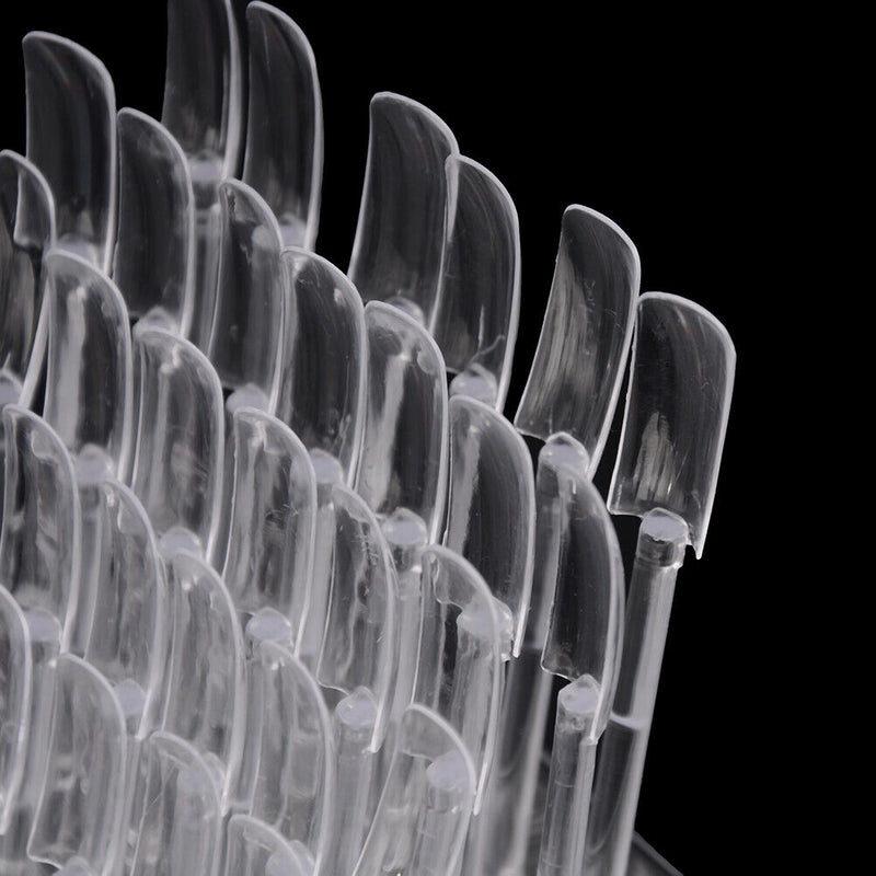 32 Tips   Sticks Nail Art Clear Tips Display Stand Nail Polish Training Too Bj