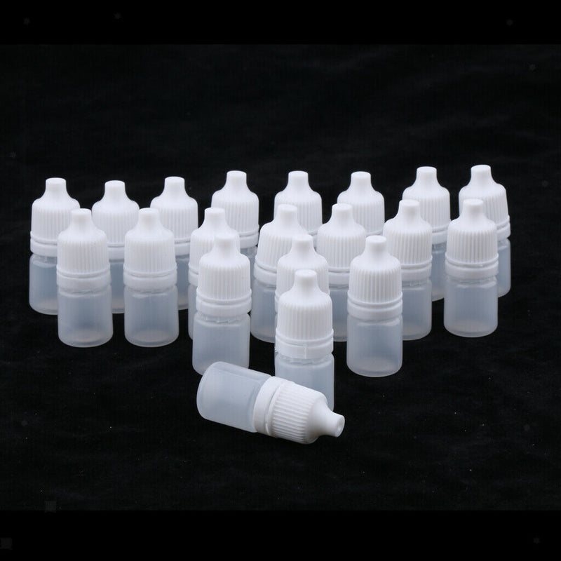 Bulk Lot 20pcs Mini Refillable Empty Eye Drops Makeup Travel Bottles Blue