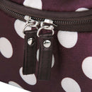 Coffee Small White Polka Dot Dual Zipper Cosmetic Bags Toiletry Makeup Bags G9M3