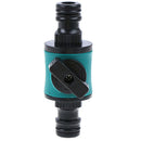 1pc 3/4'' 2 Way Garden Lawn Watering Hose Quick Connector with Shut Off Valve