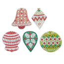 5pcs DIY Full Drill Special Shaped Diamond Painting Christmas Bell Keyrings