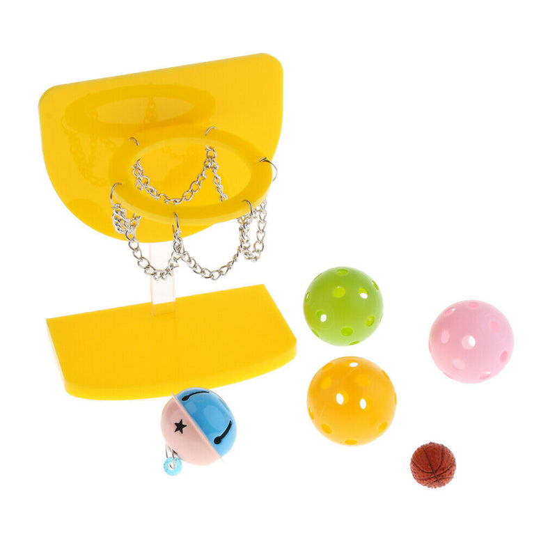 Mini Pet Birds Parrot Training Basketball Stand Intelligence Toys