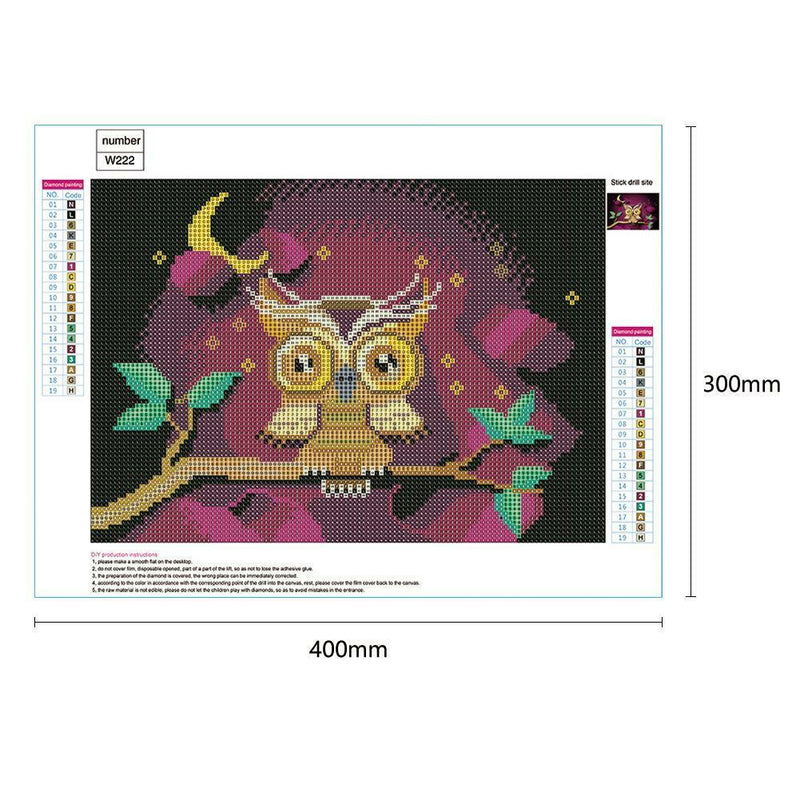5D DIY Full Drill Diamond Painting Cartoon Bird Cross Stitch Embroidery Kit