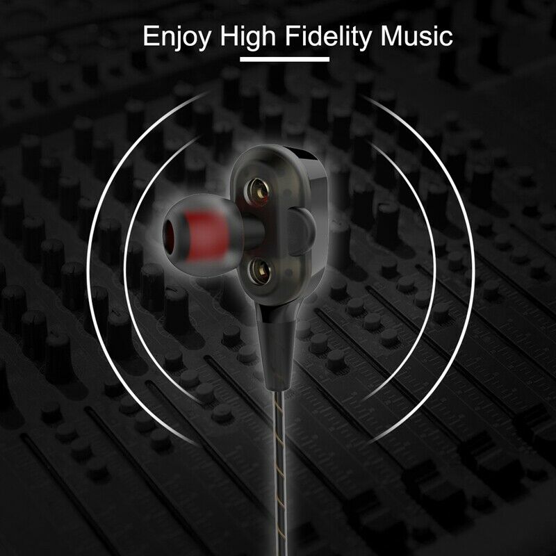 Wired earphone Super Bass Noise Isolation HIFI 3.5mm dual drive stereo In-E B5X9