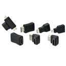 7x HDMI Extension Adapter Converter Mini Micro Cable Connectors Kit For HDTV Kit