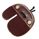 Cowhide Archery Finger Tab For Recurve Bows Hunting Finger Protector Brown X2G7