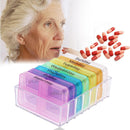 28 Cells Weekly Medicine Health Storage Pill Box with Printed Braille hv2n