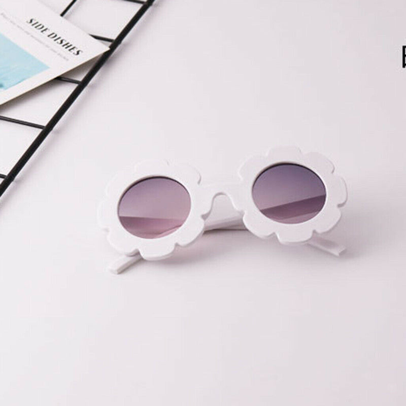 2x Stylish Cute Baby Kids Boys Girls Flower Sunglasses Toddler Soft Frame