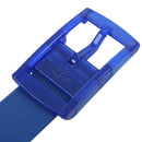Men's Women's Silicone Belt Rubber Plastic Buckle Plain Leather Style Adjus N2K2
