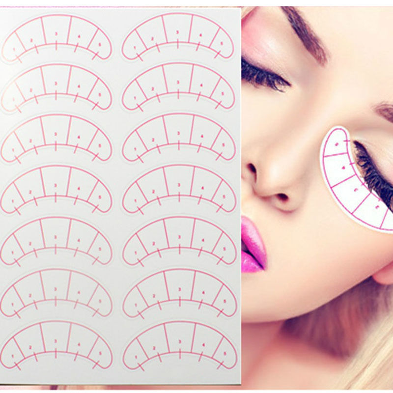 70 Pairs False Eyelash Practice Card Eye Stickers for Eyebrows Painting Novice 7