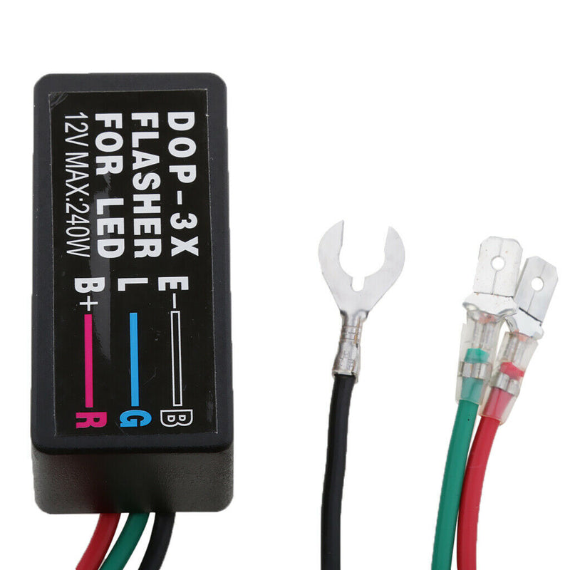 Motorcycle 100A 12V LED Brake Stop Light Strobe Flash Module Controller Box