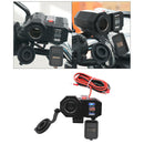 ZH-614A1 Motorcycle USB Charger Cigarette Lighter Socket w/Switch Voltmeter