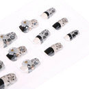 24Pcs Acrylic false french nail full finger nails art cover manicure diamond  Z