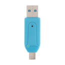 Dual Port OTG USB 2.0 For SD T-Flash Memory Card Reader Adapter For PC Laptop