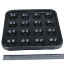 New Plastic Pool Billiard Ball Tray Holds 16 Balls Snooker Billiard Black