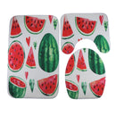 Toilet Seat Lid Cover Watermelon Fruit Design Soft Bathroom Mat Set