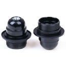 2PCS Black Period Style Screw E27 LED Light Bulb Lamp Holder Base Socket FT