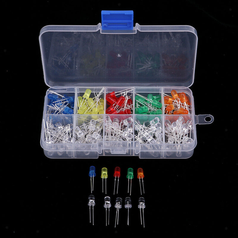 5mm LED Lights Emitting Diodes Assortment Set Kit for  400-Pack