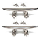 4/5/6 inch 316 Stainless Steel Mooring Cleat Mirror Finish for Boat Yacht Pack 2