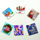 50x Mixed Christmas Stamps Wooden Buttons for DIY Sewing Clothing Decoration
