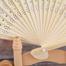 Diy Wedding Party Decoration Folding Paper Hand Fan 8.25 Inch Black (5 Pcs) H5Z7