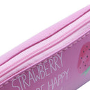 Beautiful strawberry PU case school waterproof pencil bag for stationery sc