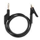 15A 100cm Copper Banana Plug To Alligator Clip 18AWG Connector Cable Black