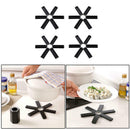 4pcs Kitchen Trivet Pan Pot Holder Mat Foldable Non-slip Heat Resistant Pad