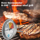 Dial Stainless Steel Oven Pointer Type Thermometer Food Temperature Meter A