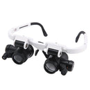 Magnifying LED Black Eye Glasses 8x 23x Jeweler Watchmakers Repair Magnifier