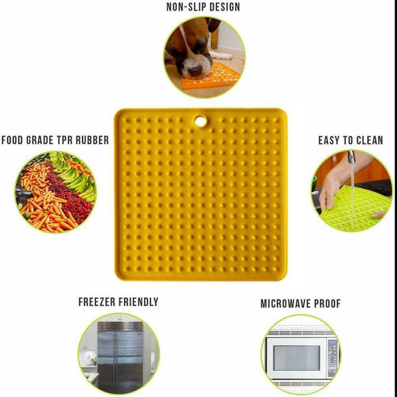 Pet Lick Food Mat for Dogs Cats Licky Slow Feeder Pet Feeding Licki Mat Pretty