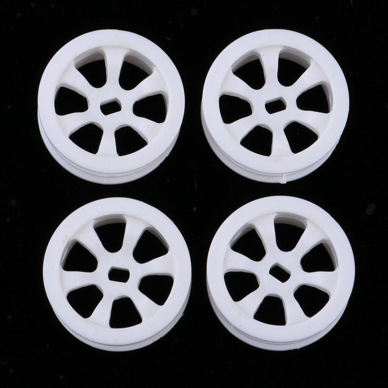 Durable Plastic Wheel Rims White for WLtoys K979/K989 Spare Parts, Pack of 4