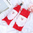 Home Decoration Red Wine Bottle Cover Bags merry christmas decor Gift Holders 3C
