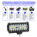 7 inch 120W 40LED Work Light Bar Flood Spot Beam Offroad SUV Driving Fog Light Z
