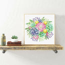 Succulent 5D DIY Full Round Drill Diamond Painting Plant Rhinestone Picture