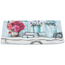Fashion Retro Style Flower Vase Printed Pillow Cover Living Room Flowers Pi