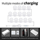 14pcs LED Makeup Mirror Light Bulb Kit Dimmable USB Hollywood Table Lights A