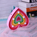 DIY Love Rainbow Diamond Painting Modeling Light Full Drill LED Decor Lamp
