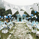 12 Flags 3.2m White Cotton Party Wedding Pennant Bunting Banner Decor